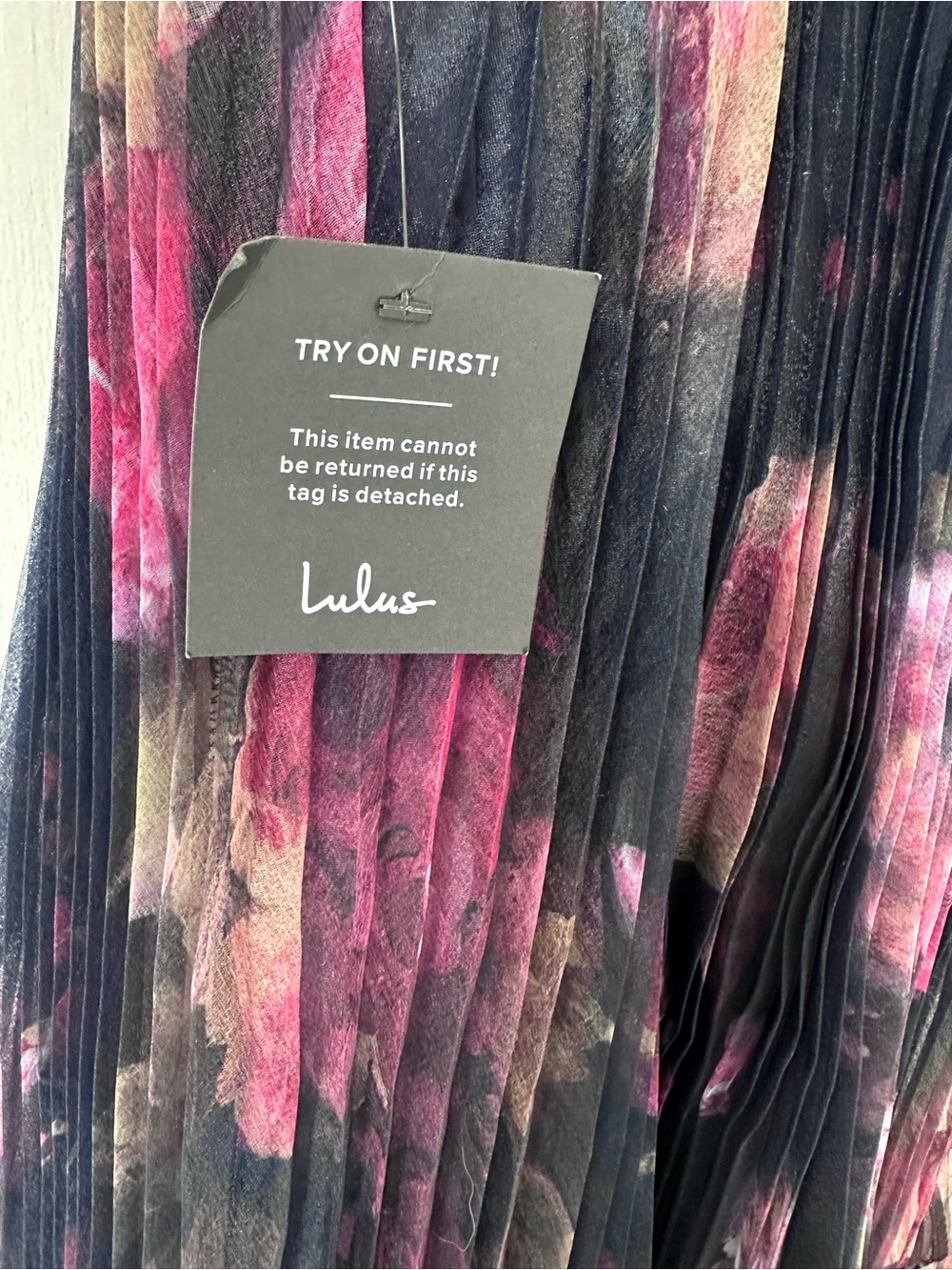 Lulus Alluring Invite Midnight Blue Floral Pleated Bustier Midi Dress XS - Picture 10 of 13